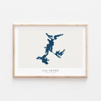lac grand map art print quebec map poster – minimalist lake wall art - image 2