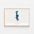 lac heney map print quebec map poster – minimalist lake wall art - image 2