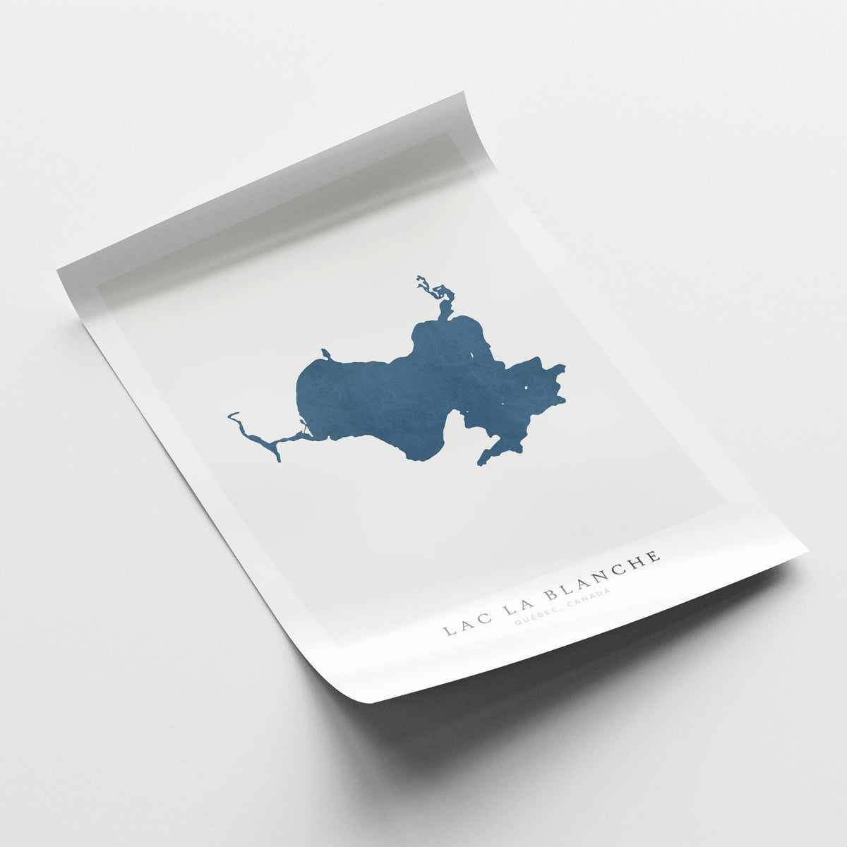 lac la blanche map print quebec map poster – minimalist lake wall art - image 6