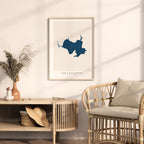 lac la blanche map print quebec map poster – minimalist lake wall art - image 5