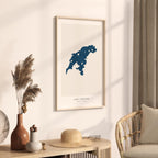lac louisa map art print quebec map poster – minimalist lake wall art - image 3