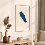 lac lyster map print quebec map poster – minimalist lake wall art - image 3
