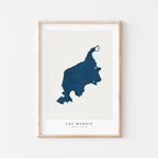 lac marois map print quebec map poster – minimalist lake wall art - image 1