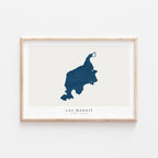 lac marois map print quebec map poster – minimalist lake wall art - image 2
