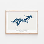 lac mcgillivray map print quebec map poster – minimalist lake wall art - image 1