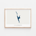 lac pythonga map print quebec map poster – minimalist lake wall art - image 2