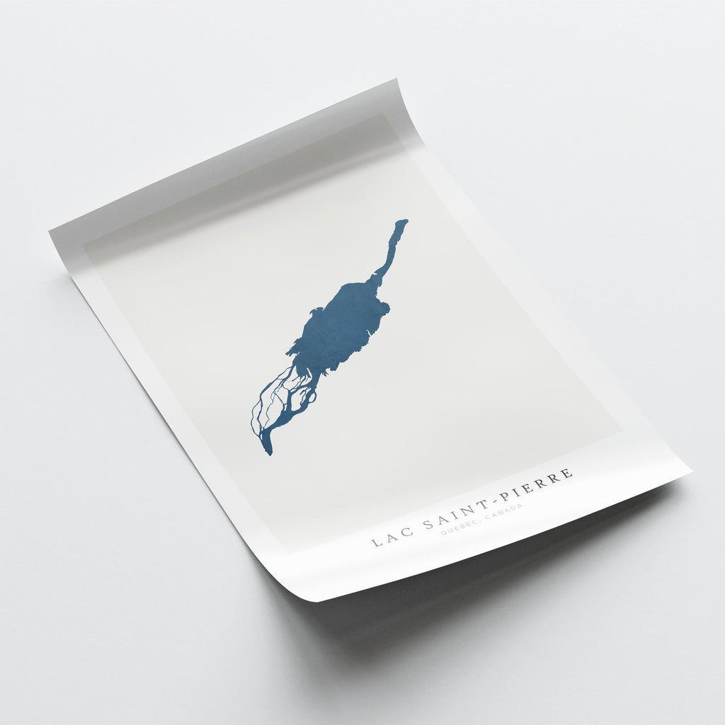 lac saint-pierre map art quebec map poster – minimalist lake wall art - image 6