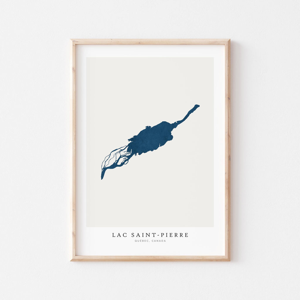 lac saint-pierre map art quebec map poster – minimalist lake wall art - image 2