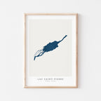 lac saint-pierre map art quebec map poster – minimalist lake wall art - image 2