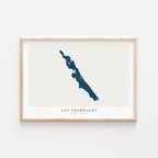 lac tremblant map print quebec map poster – minimalist lake wall art - image 2
