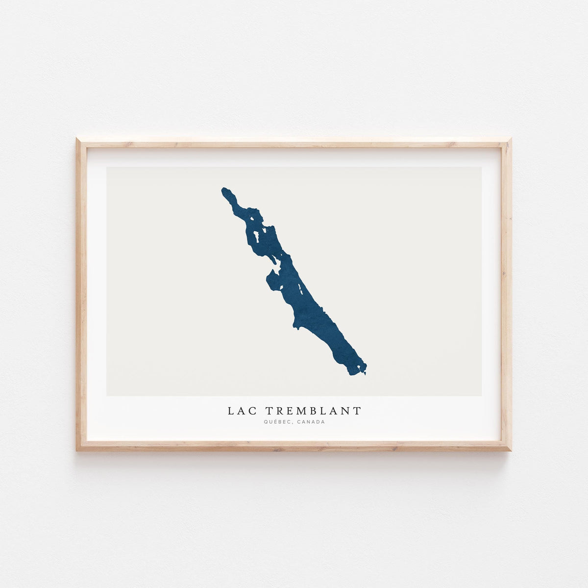 lac tremblant map print quebec map poster – minimalist lake wall art - image 2