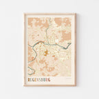 regensburg germany map poster - image 1