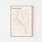 pigeon forge, tennessee map poster - image 1