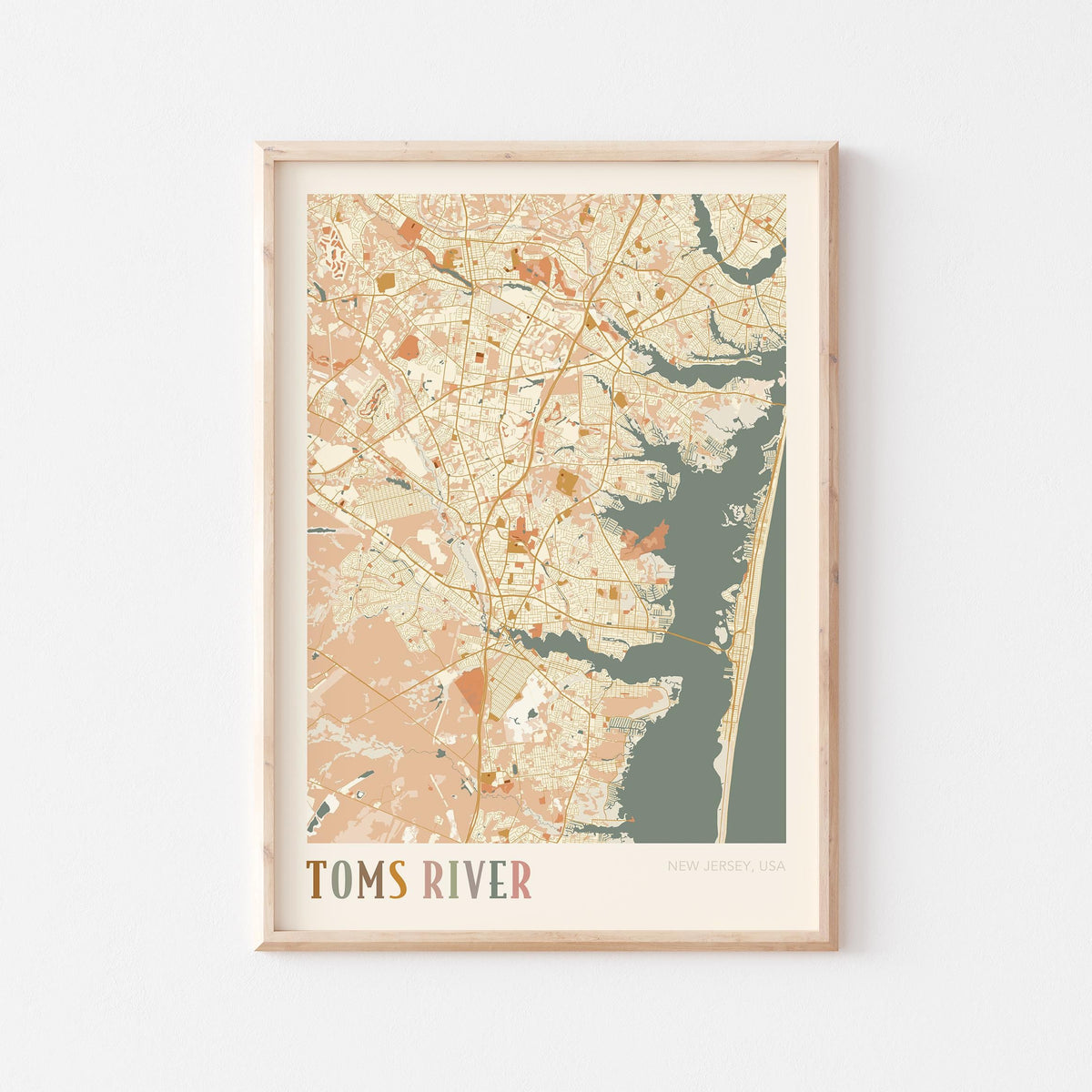 toms river, new jersey map poster - image 1