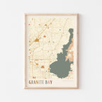 granite bay, california map poster - image 1