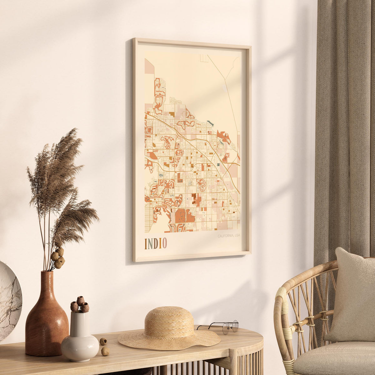 indio, california map poster - image 2
