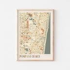 pompano beach, florida map poster - image 1