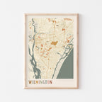 wilmington, north carolina map poster - image 1
