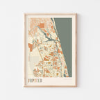 jupiter, florida map poster - image 1