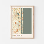 palm beach, florida map poster - image 1