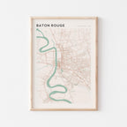 baton rouge, louisiana map poster - image 1