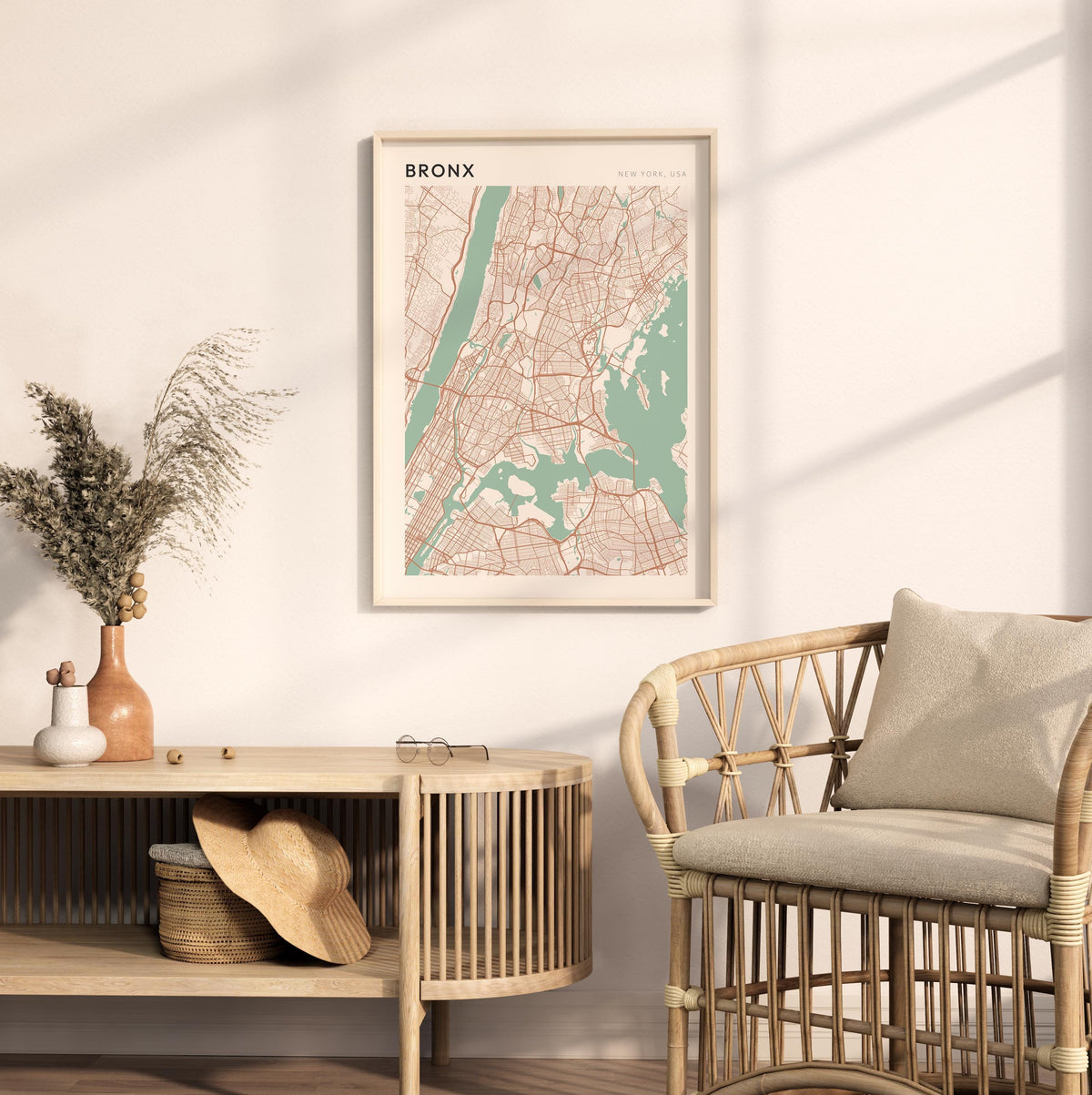 bronx, new york map poster - image 2