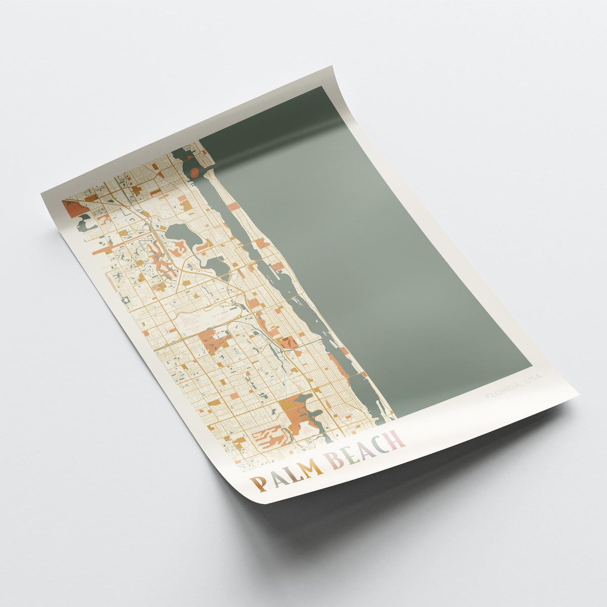 palm beach, florida map poster - image 4