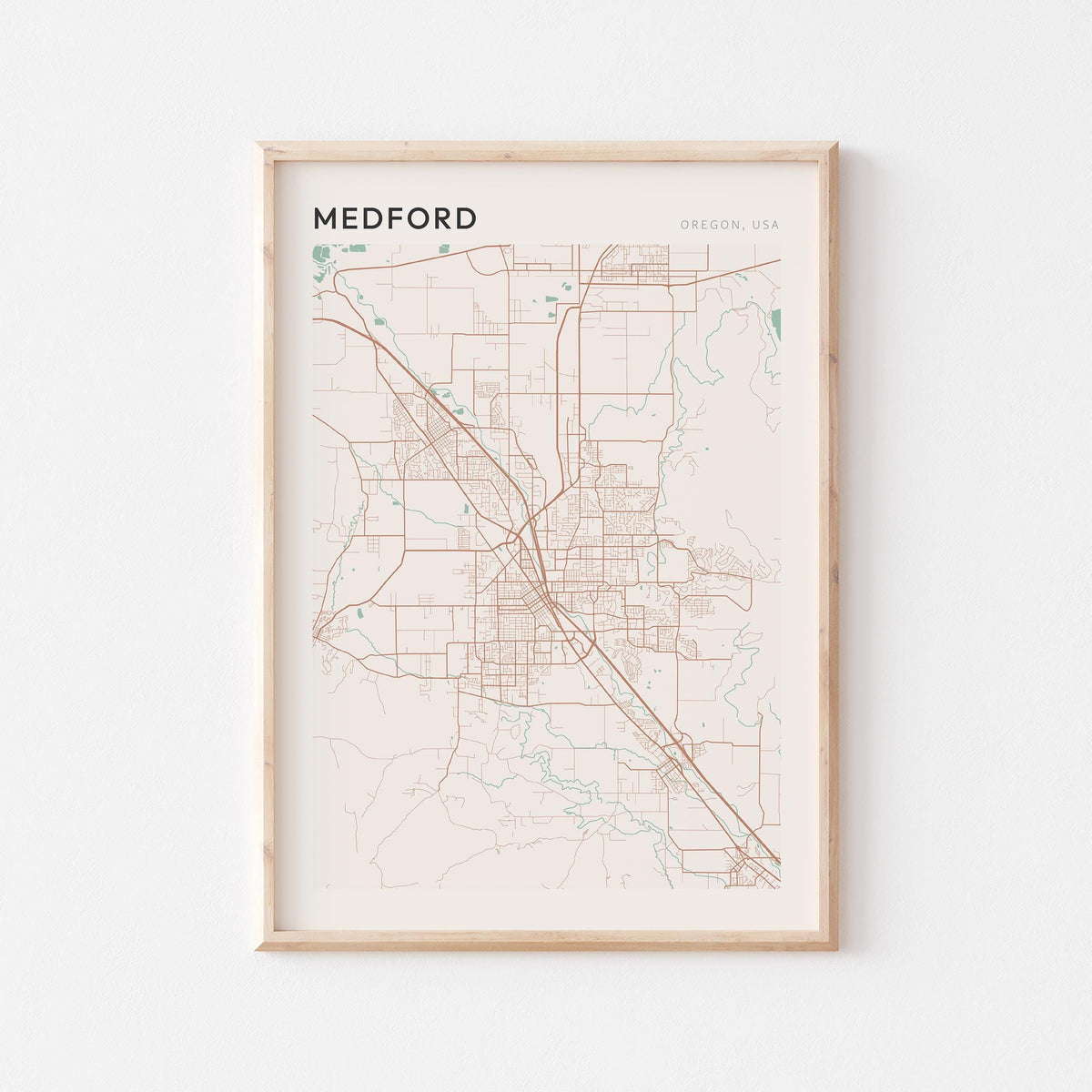 medford, oregon map poster - image 1