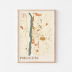poughkeepsie, new york map poster - image 1