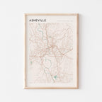 asheville, north carolina map poster - image 1
