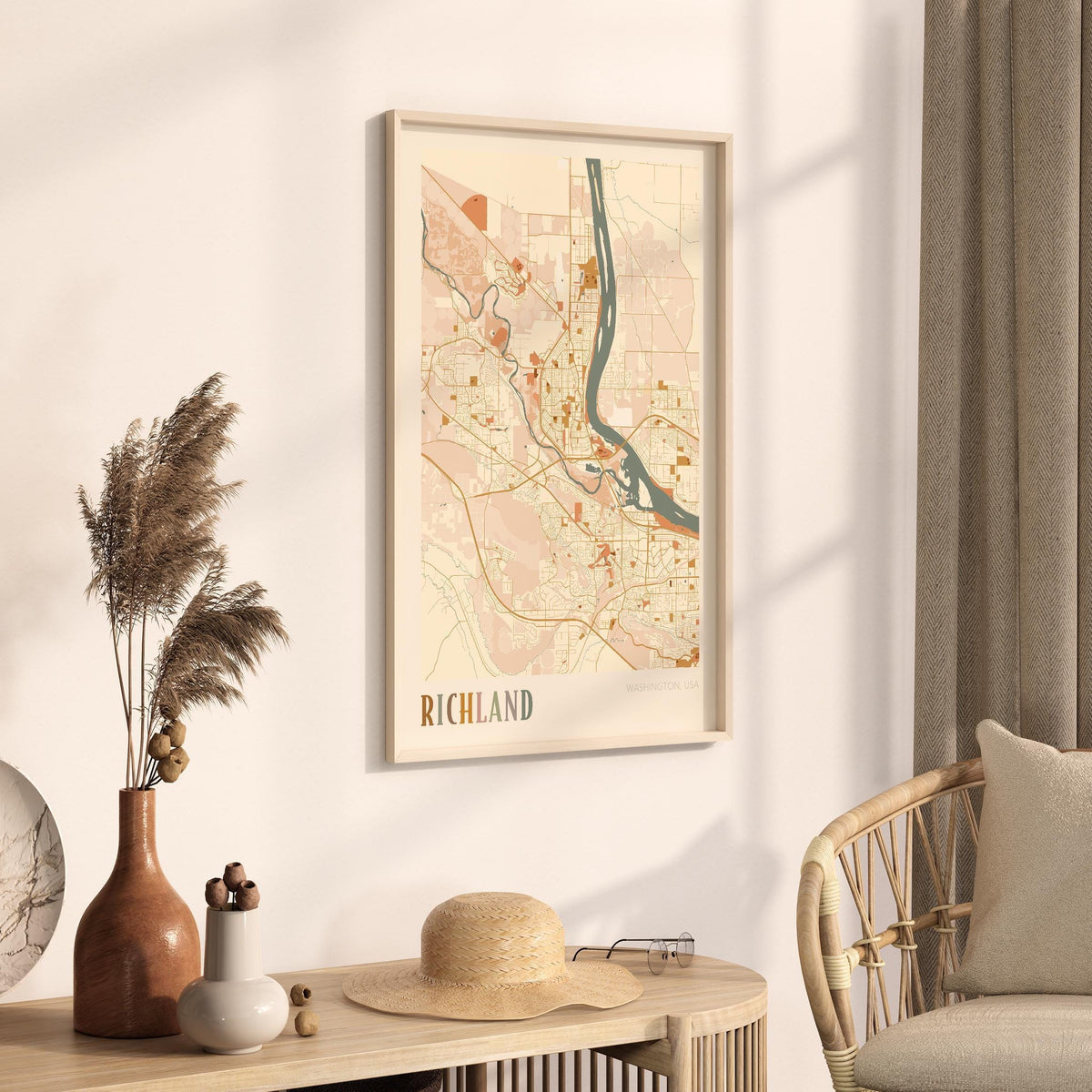richland, washington map poster - image 2