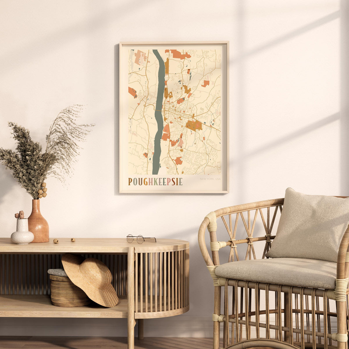 poughkeepsie, new york map poster - image 3