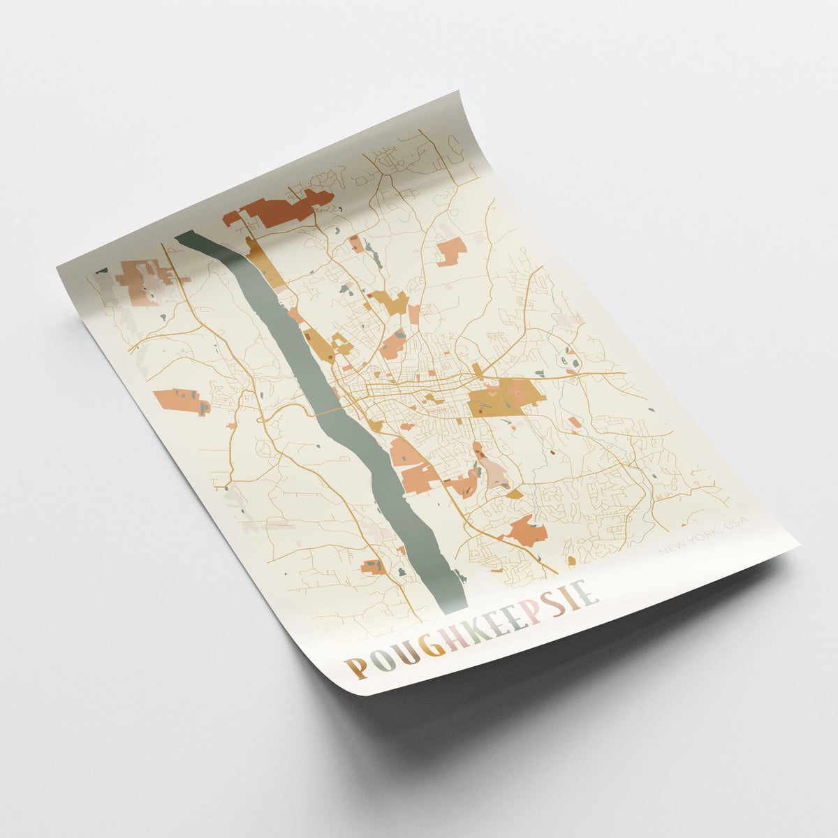 poughkeepsie, new york map poster - image 4