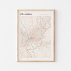 columbia, south carolina map poster - image 1