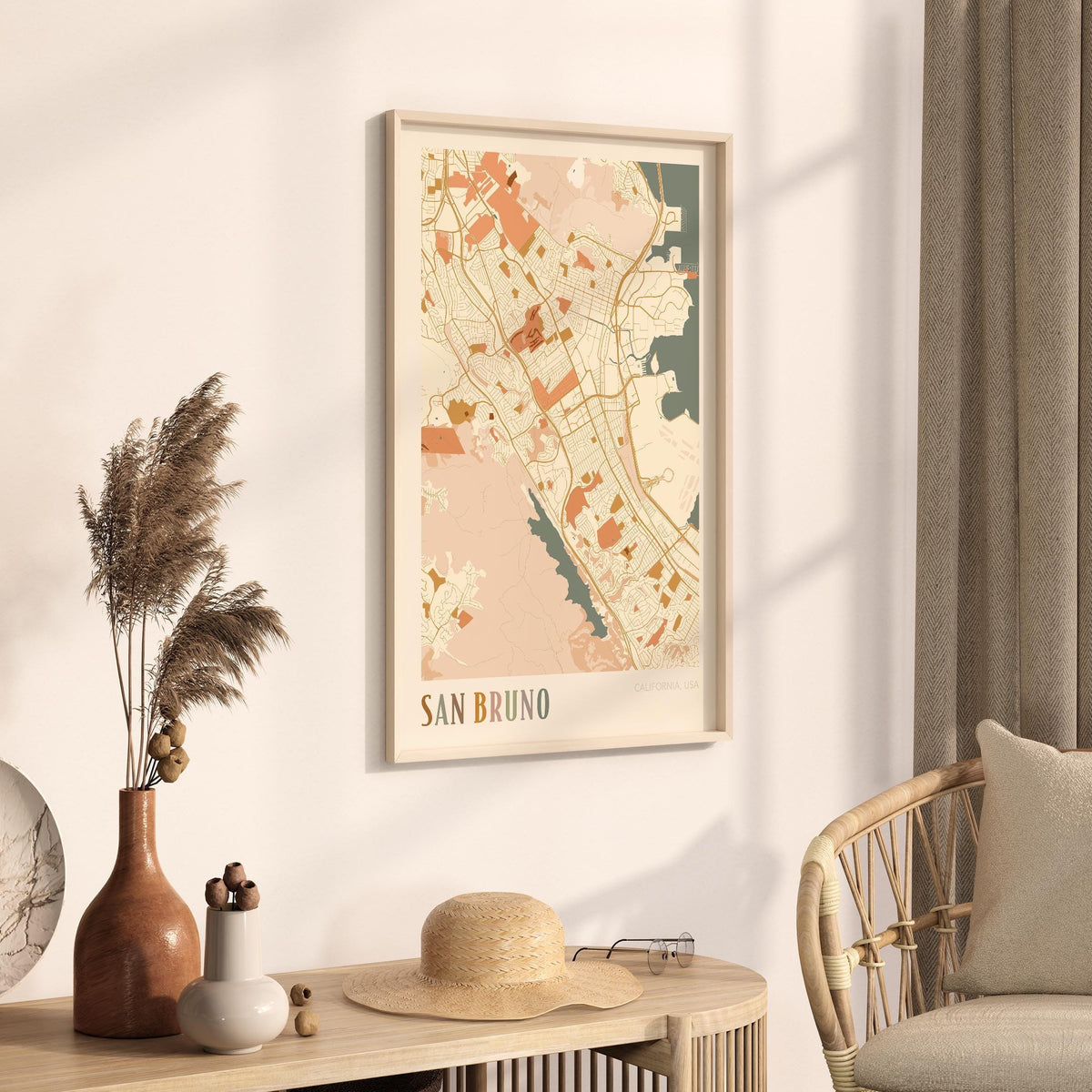 san bruno, california map poster - image 2