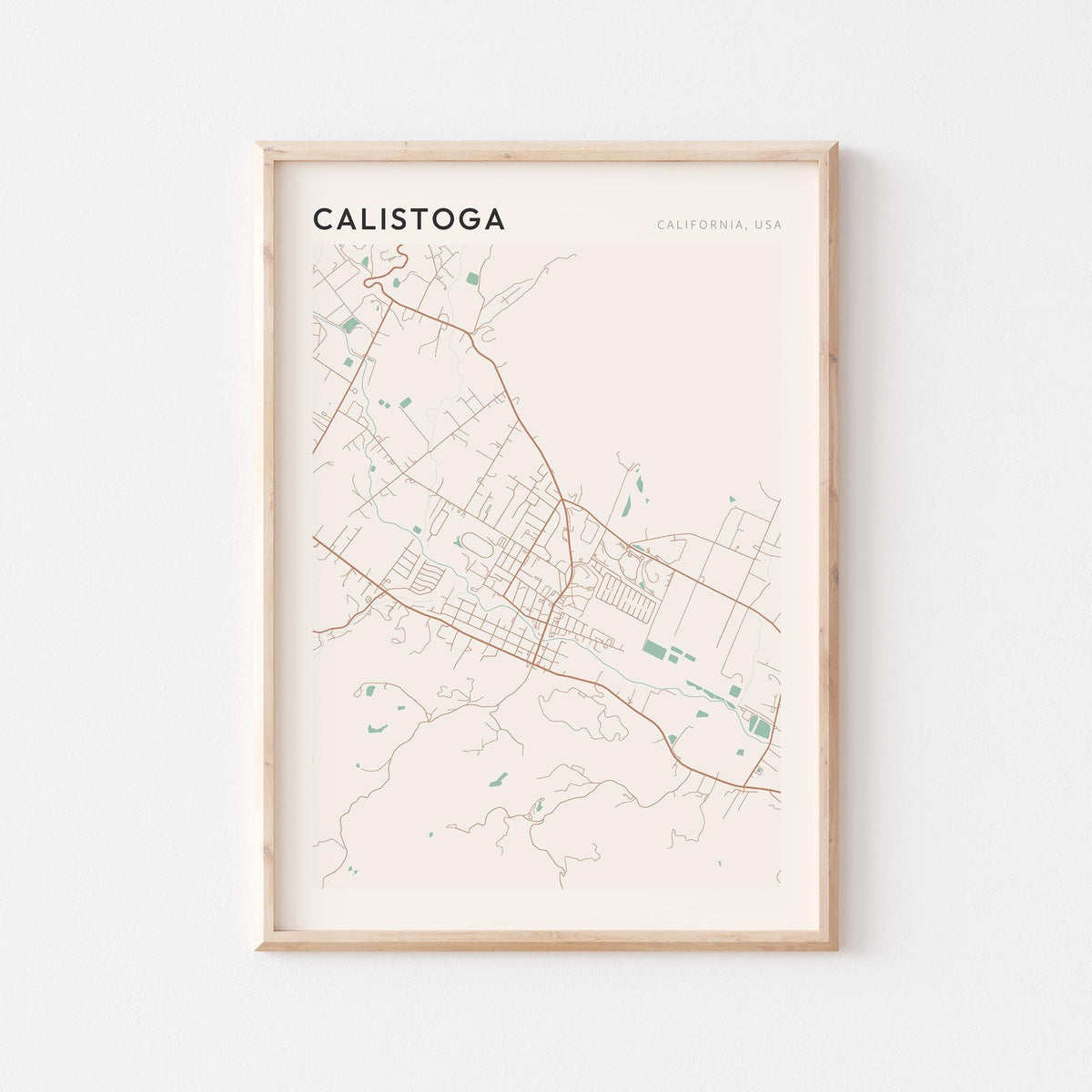 calistoga, california map poster - image 1