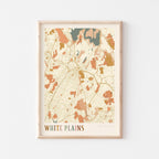 white plains, new york map poster - image 1