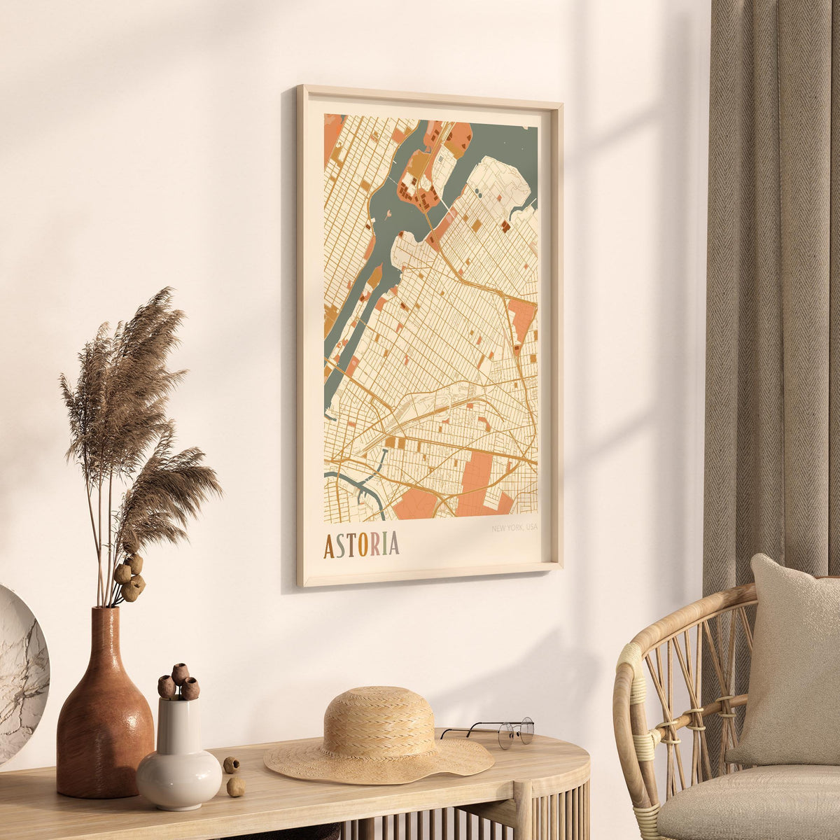 astoria, new york map poster - image 2