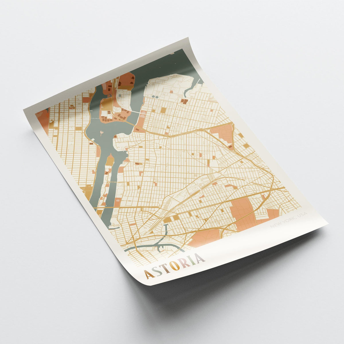 astoria, new york map poster - image 4