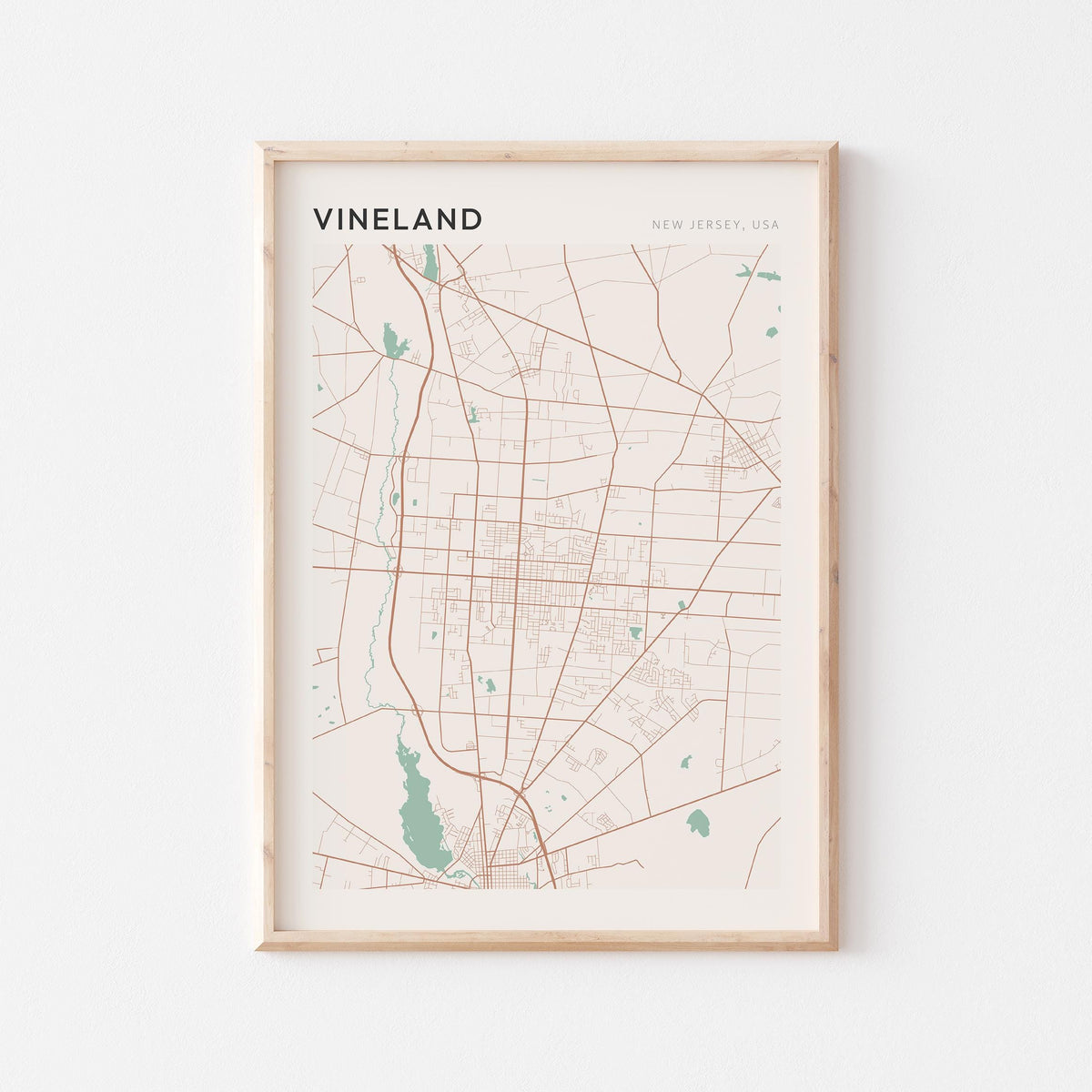 vineland, new jersey map poster - image 1