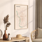 bismarck, north dakota map poster - image 2