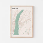 beacon, new york map poster - image 1