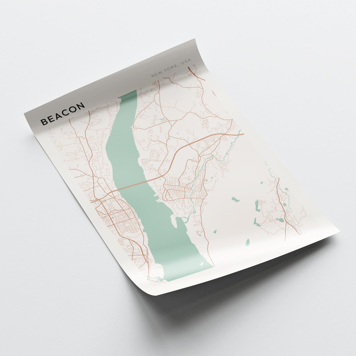 beacon, new york map poster - image 4