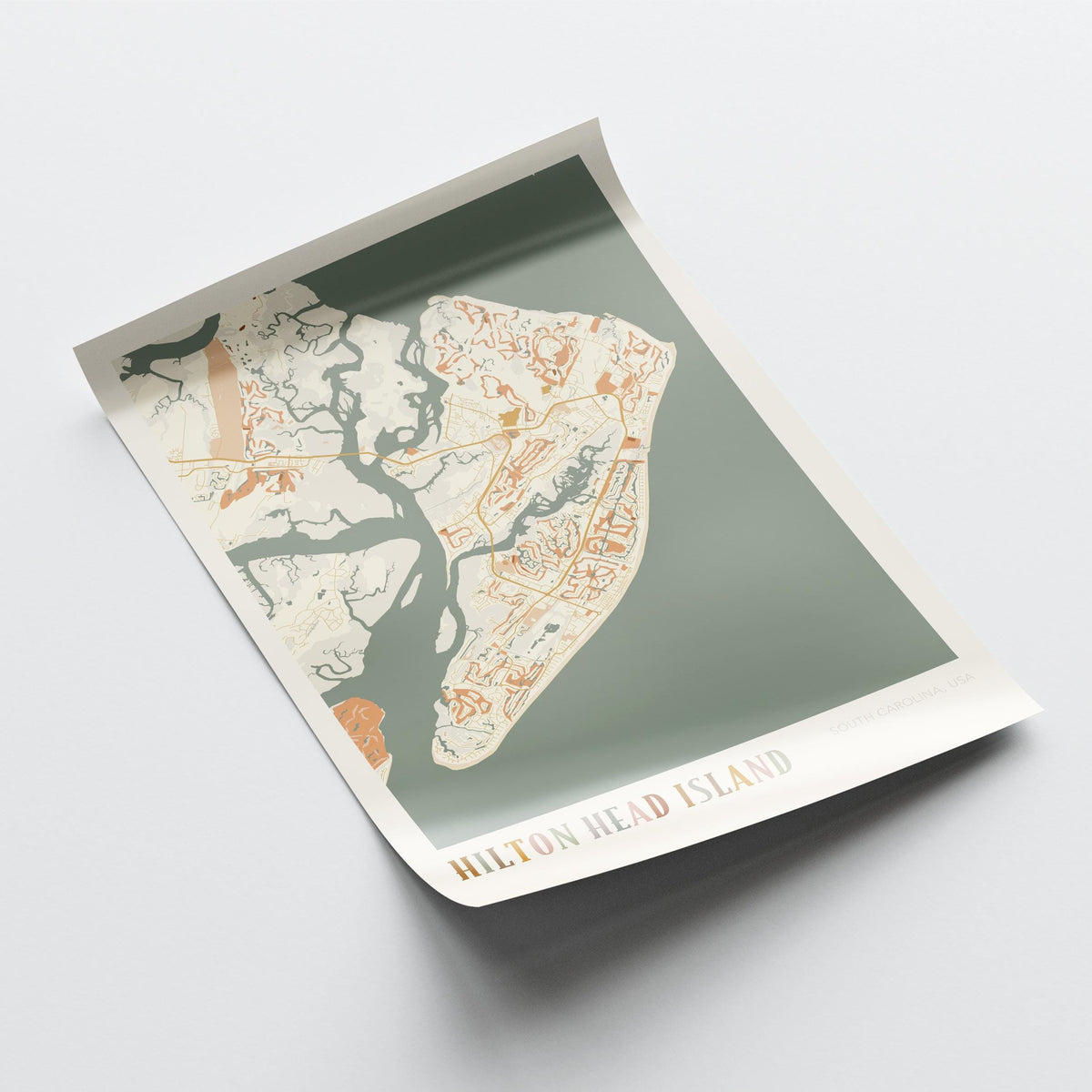 hilton head island, south carolina map poster - image 4