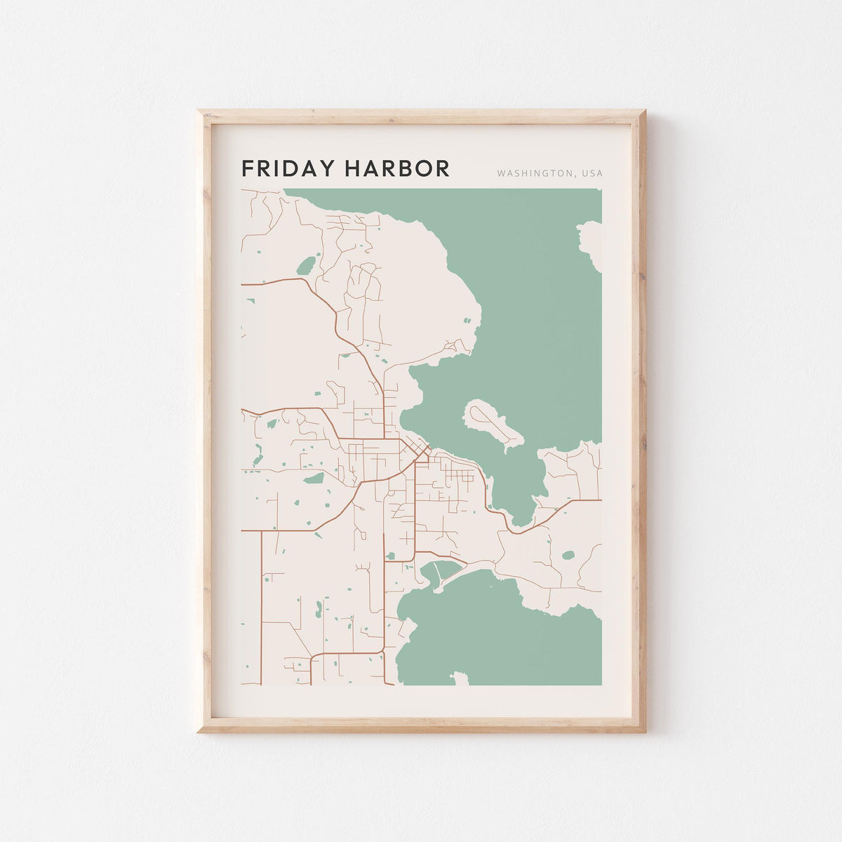 friday harbor, washington map poster - image 1