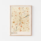 dayton, ohio map poster - image 1
