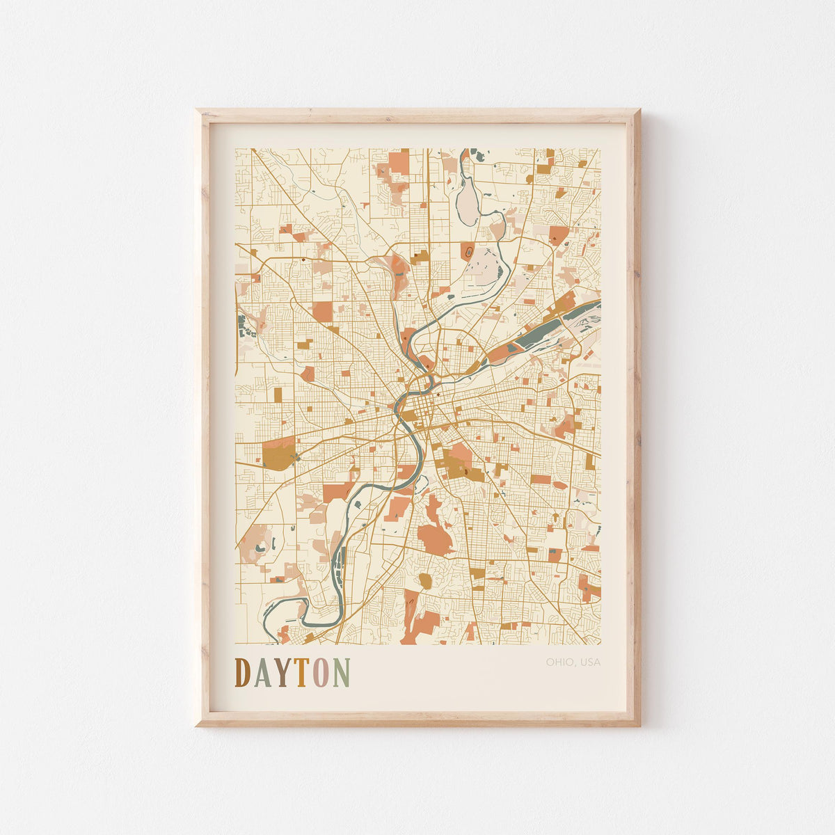 dayton, ohio map poster - image 1