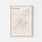 eau claire, wisconsin map poster - image 1