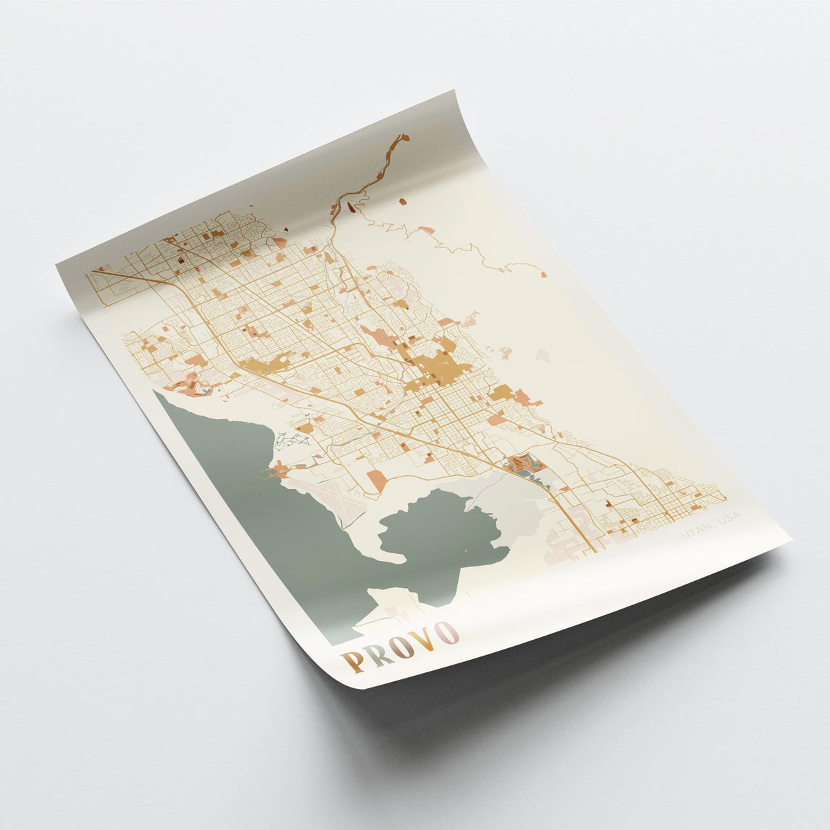 provo, utah map poster - image 4