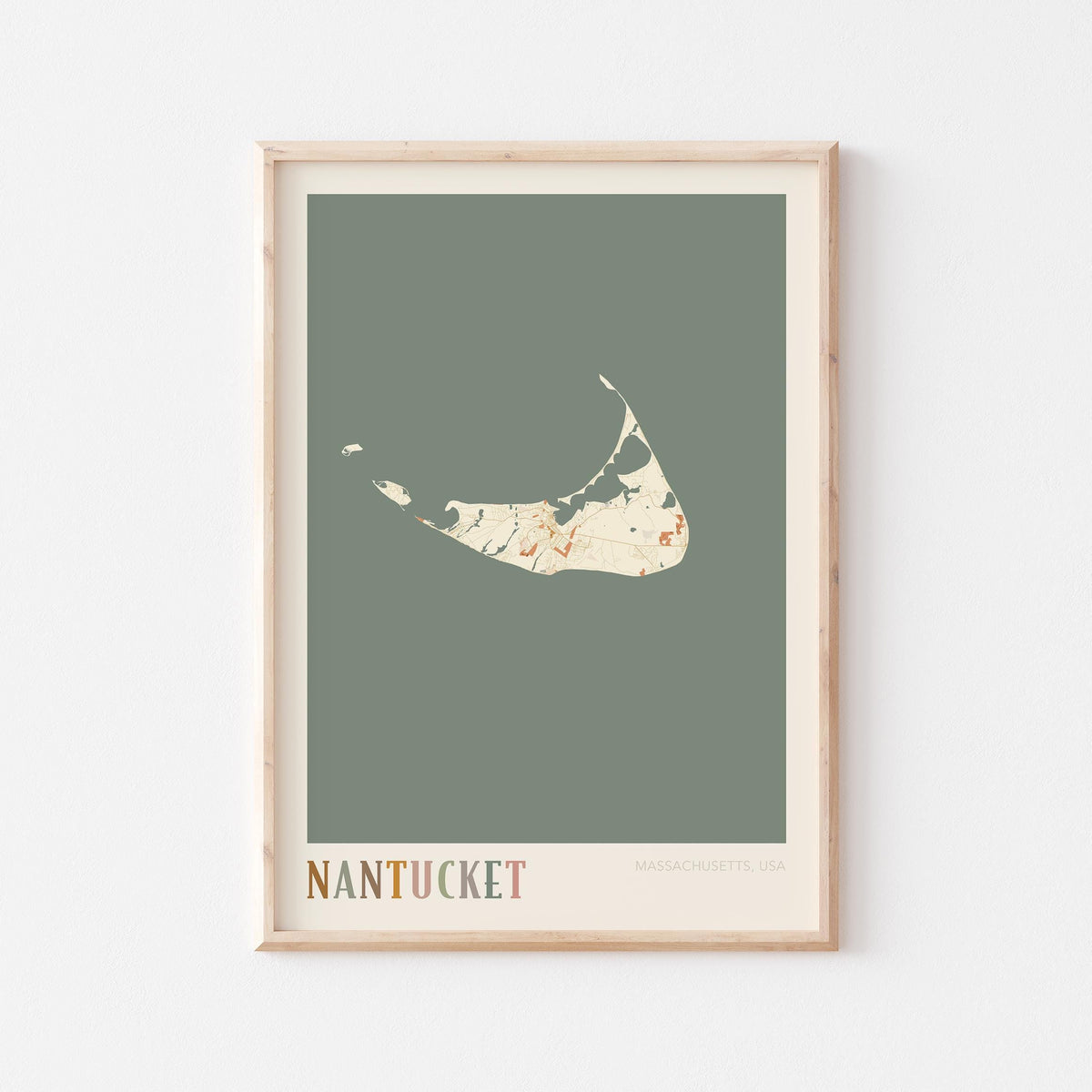nantucket, massachusetts map poster - image 1